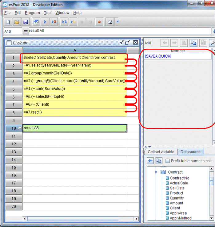 esProc database development-13